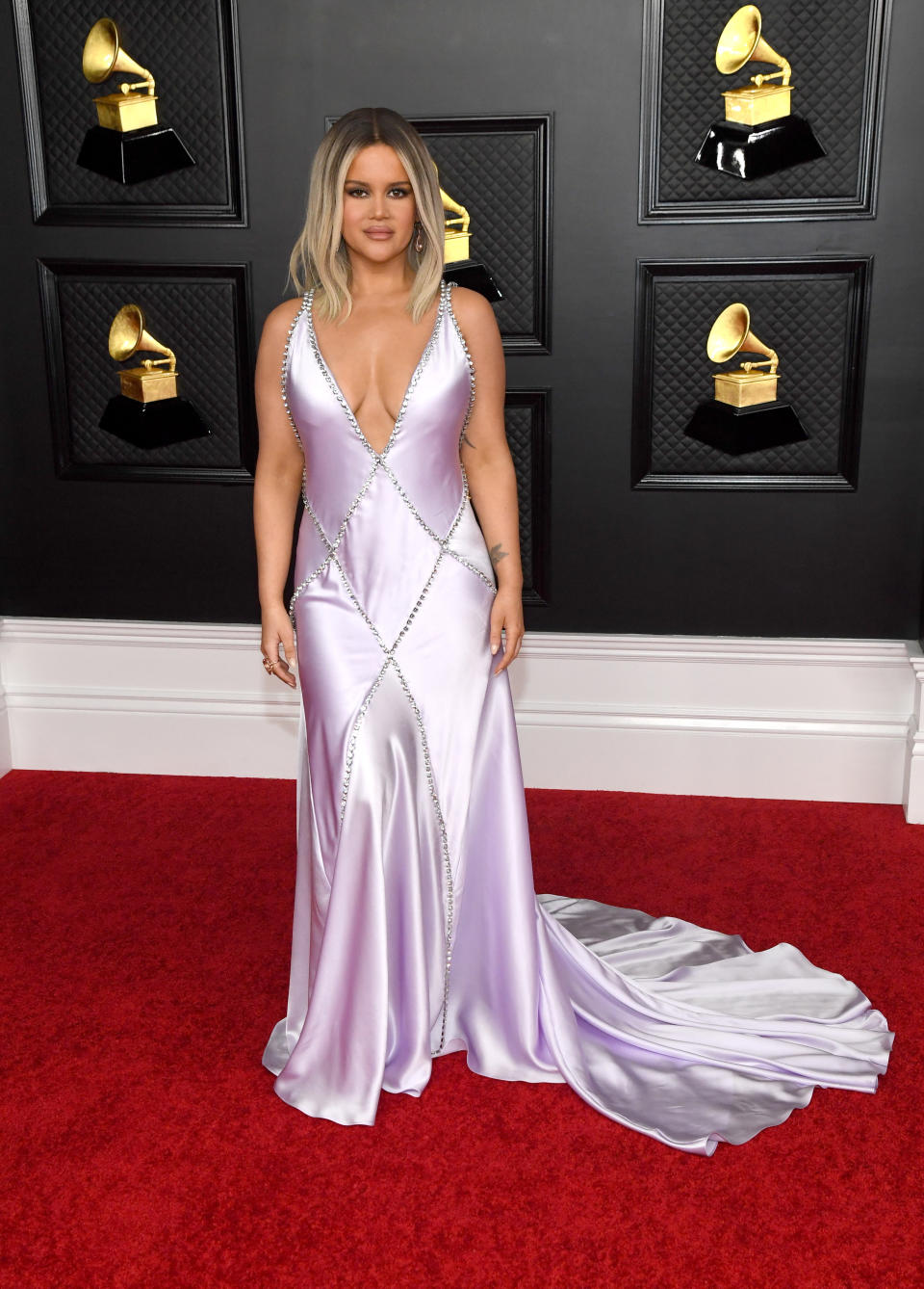 Maren Morris in Dolce & Gabbana. (Photo by Kevin Mazur/Getty Images for The Recording Academy )