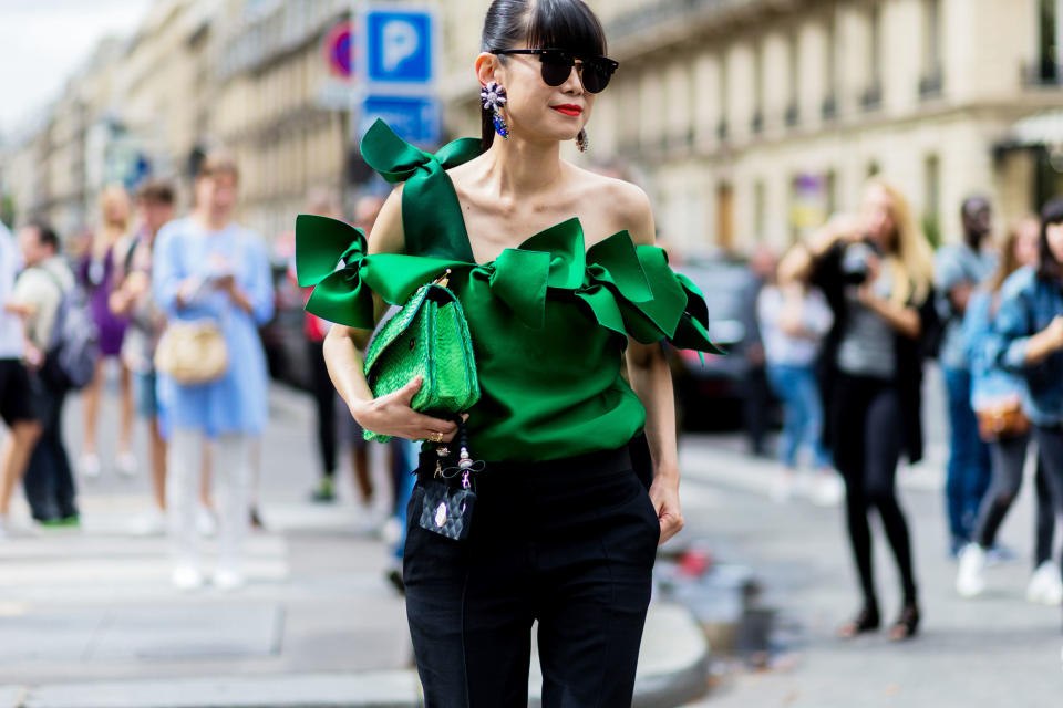 <p>Couture week = A-game street style. <span>​</span></p>