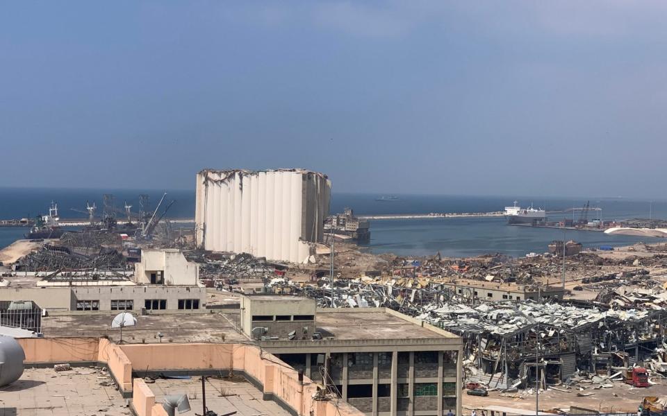 The view from Mr Karam's building which was located close to Beirut's port - Abbie Cheeseman