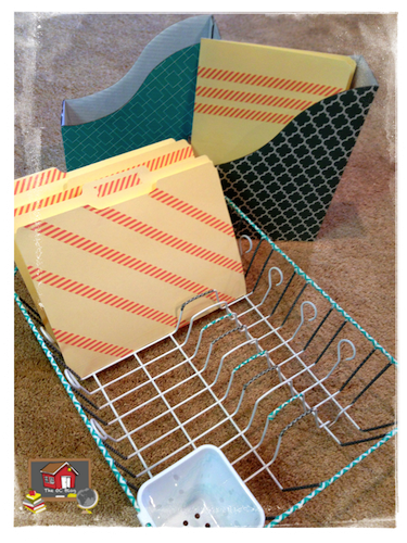 A Dish Drainer Turned File Caddy