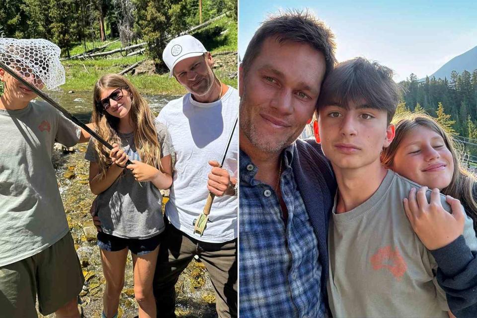 <p>Tom Brady/Instagram</p> Tom Brady and kids Benny and Vivian 