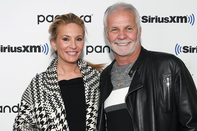 <p>Dia Dipasupil/Getty</p> Kate Chastain (L) and Captain Lee visit SiriusXM Studios