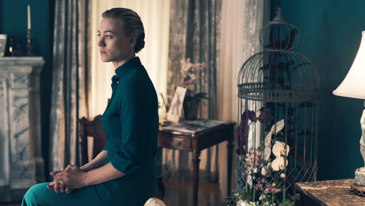 Yvonne Strahovski as Serena Joy in Hulu’s <i>The Handmaid’s Tale</i>. (Photo by: Take Five/Hulu)