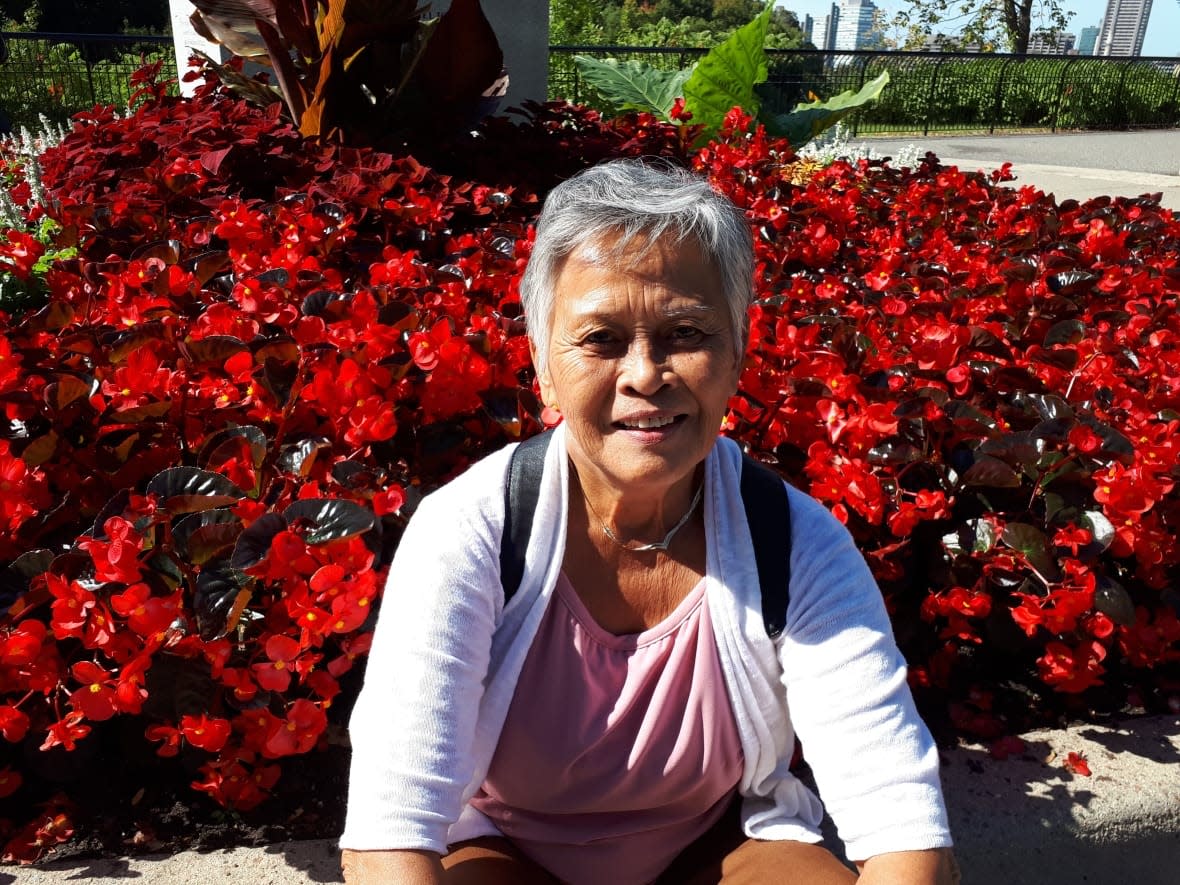 Evelyn Calugay, the executive director of PINAY, a Filipino women's rights group, said it took her a year of full-time French courses to learn the language, after she arrived to Quebec in the 1970s. (Submitted by Evelyn Calugay - image credit)