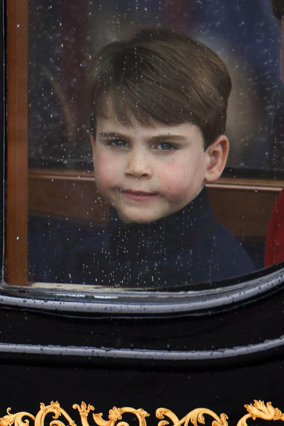 Prince Louis travels in royal carriage