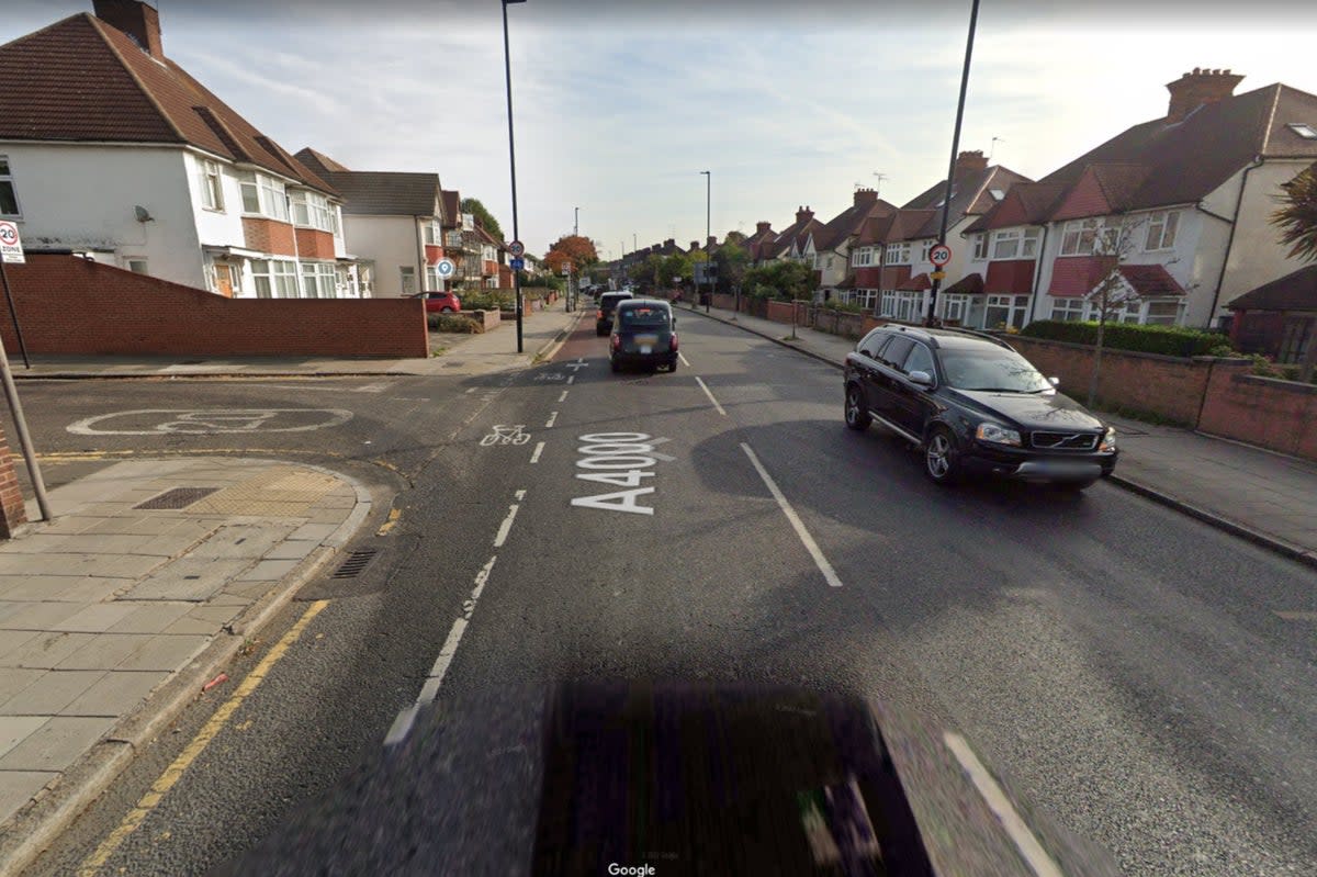 The scene on the corner of Gunnersbury Lane where it meets Lillian Avenue   (Google Street View)