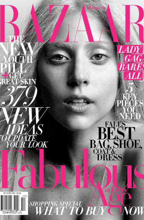 Lady Gaga on the October 2011 cover of "Harper's Bazaar."