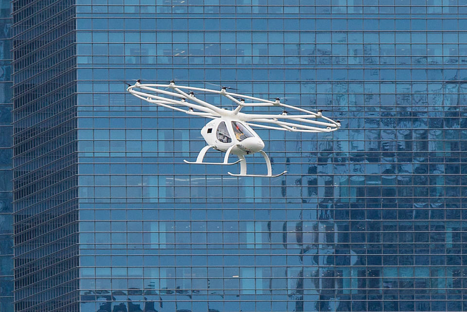 A prototype Volocopter 'flying taxi'