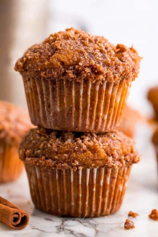 <p>40 Aprons</p><p>These healthy paleo pumpkin muffins are perfectly tender and moist with the most delicious crumb topping. You’d never know they’re actually paleo, gluten-free, and grain free! </p><p><strong>Get the recipe: <em><a href="https://40aprons.com/healthy-pumpkin-muffins/" rel="nofollow noopener" target="_blank" data-ylk="slk:Healthy Pumpkin Muffins with Crumb Topping;elm:context_link;itc:0;sec:content-canvas" class="link ">Healthy Pumpkin Muffins with Crumb Topping</a></em></strong></p>