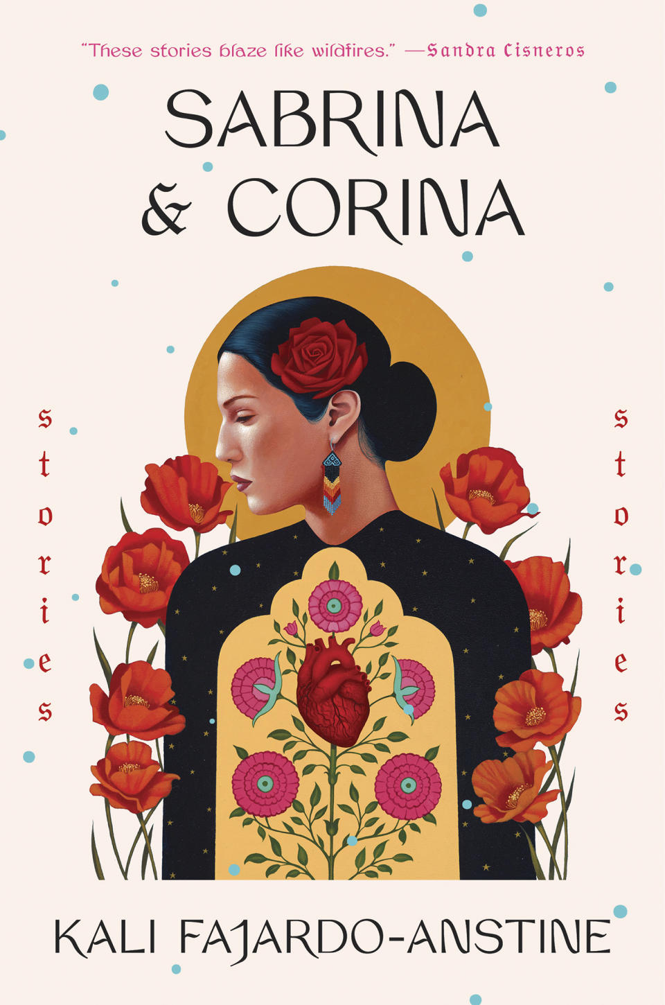 This cover image released by One World shows "Sabrina & Corina," by Kali Fajardo-Anstine. The book is among this year’s finalists for the 70th annual National Book Awards. The winners will be announced Nov. 20 at a benefit dinner presented by the National Book Foundation in New York. (One World via AP)