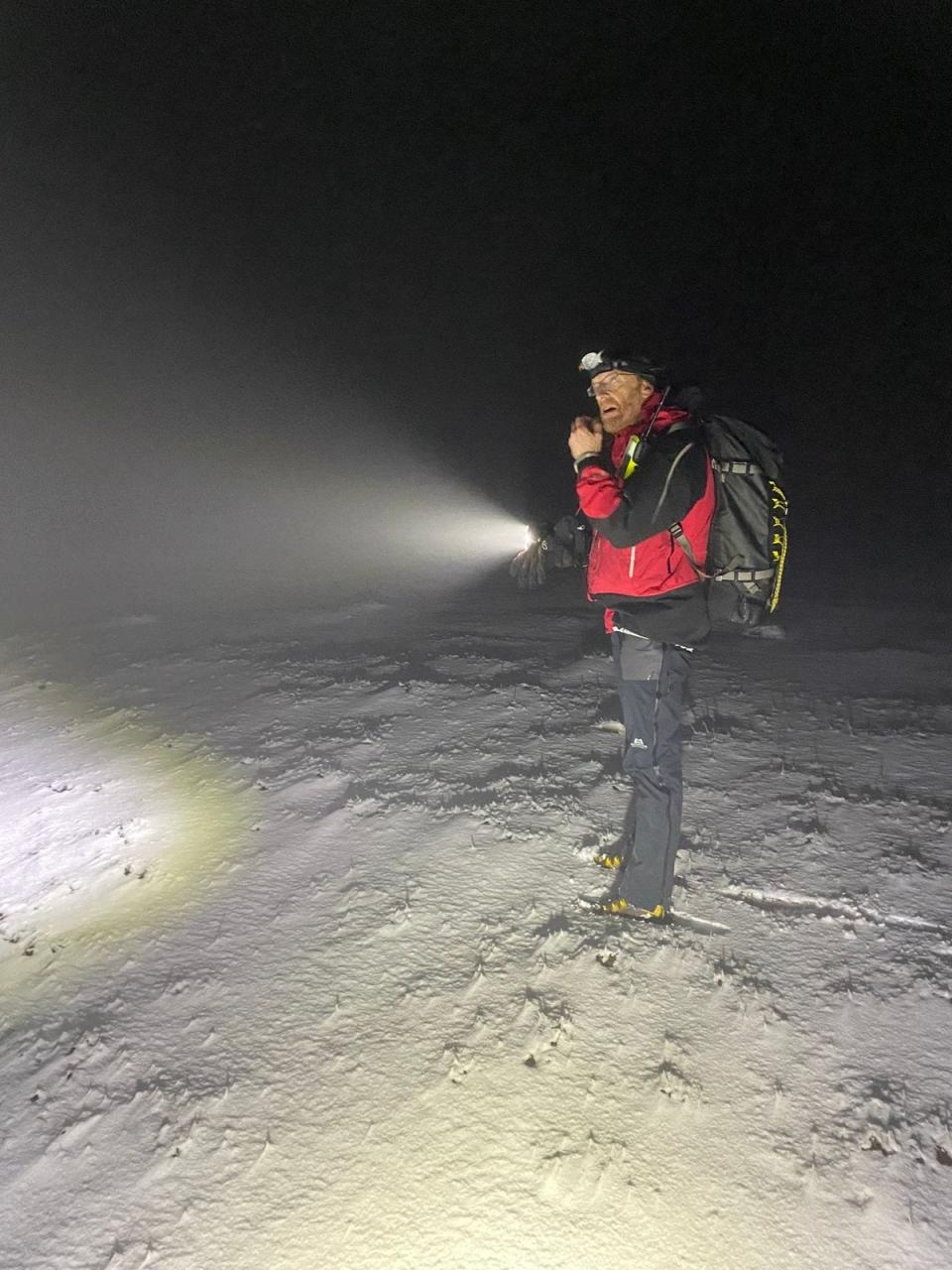 Rescue teams searched in the dark and snow (Penrith Mountain Rescue Team)