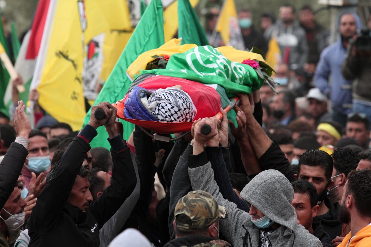 The boy was shot during clashes that broke out between stone-throwing Palestinian residents and Israeli soldiers  (Anadolu Agency via Getty Images)