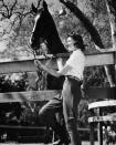 <p>Ingrid Bergman certainly looks the part of an equestrian in her riding pants as she visits her horse in California. The Swedish actress's skills on horseback came in handy when she starred in <em><a href="https://www.imdb.com/title/tt0040491/" rel="nofollow noopener" target="_blank" data-ylk="slk:Joan of Arc;elm:context_link;itc:0;sec:content-canvas" class="link ">Joan of Arc </a></em><a href="https://www.imdb.com/title/tt0040491/" rel="nofollow noopener" target="_blank" data-ylk="slk:in 1948;elm:context_link;itc:0;sec:content-canvas" class="link ">in 1948</a>.  </p>