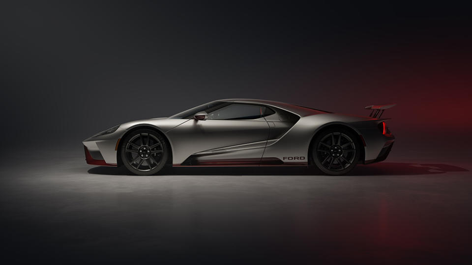 The 2022 Ford GT LM Edition from the side