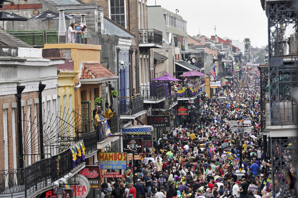 Image: Bourbon Street during Mardi Gras (Rusty Costanza / AP file)