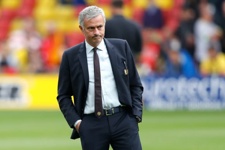 Manchester United's Jose Mourinho in pensive mood ahead of the Premier League clash against Watford at Vicarage Road Stadium in Watford, on September 18, 2016