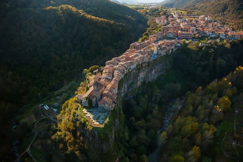 Castellfollit de la Roca, Garrotxa Volcanic Zone Natural Park - Credit: Getty