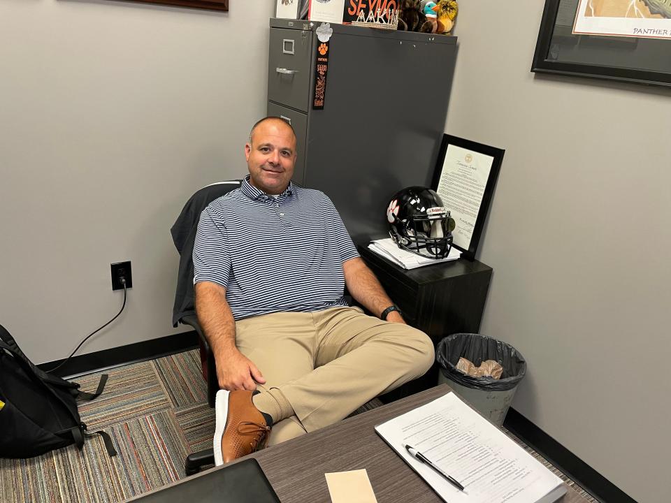 In his second year as athletic director at Powell High School, Adam Seymore is finding his comfort zone.