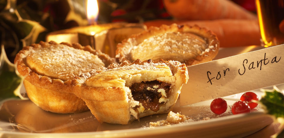 Mince pies are traditionally left out for Santa on Christmas Eve