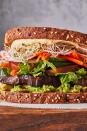 <p>There's something so special and refreshing about a <a href="https://www.delish.com/cooking/g1590/easy-lunch-sandwiches/" rel="nofollow noopener" target="_blank" data-ylk="slk:sandwich;elm:context_link;itc:0;sec:content-canvas" class="link ">sandwich</a> that is absolutely packed to the gills with veggies. The miso eggplant in here makes this one extra special.</p><p>Get the <strong><a href="https://www.delish.com/cooking/menus/a36632421/vegetarian-sandwich-recipe/" rel="nofollow noopener" target="_blank" data-ylk="slk:Ultimate Veggie Sandwich recipe.;elm:context_link;itc:0;sec:content-canvas" class="link "><em>Ultimate Veggie Sandwich</em> recipe.</a></strong></p>