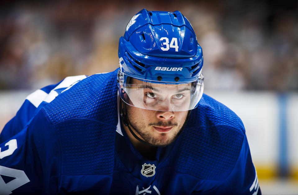 Auston Matthews will provide a big boost to the Maple Leafs’ lineup. (Mark Blinch/NHLI via Getty Images)
