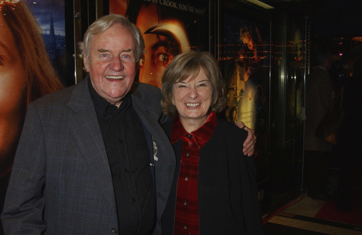 LONDON - DECEMBER 10:  Richard Briers and his wife attend the UK Premiere of 