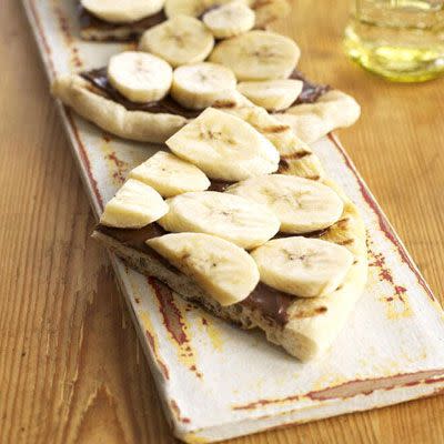 Chocolate, Hazelnut, and Banana Pizza