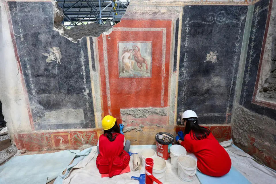 Die neusten Restaurierungsprojekte in Pompeji haben zu einigen spektakulären neuen Entdeckungen geführt.  - Copyright: Marco Cantile/LightRocket via Getty Images