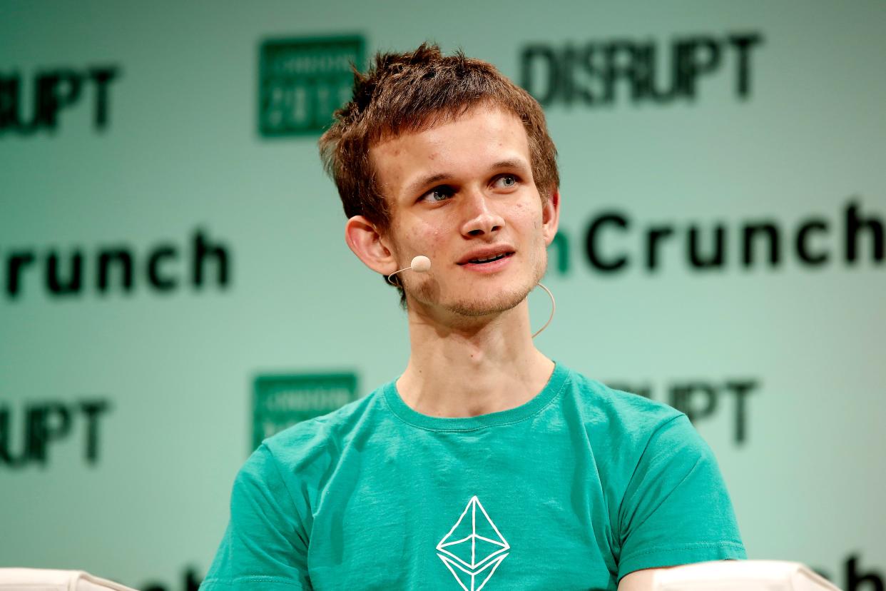 <p>Tales from the crypto: Founder of Ethereum, Vitalik Buterin, donated $1bn in the form of his own cryptocurrency</p> (John Phillips/Getty Images)