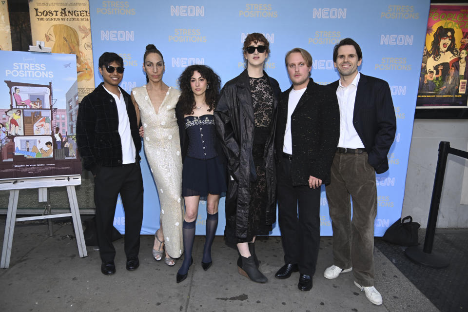 Faheem Ali, Rebecca Wright, Amy Zimmer, Theda Hammel, John Early and Gordon Landenberger attend a special screening of 'Stress Positions'