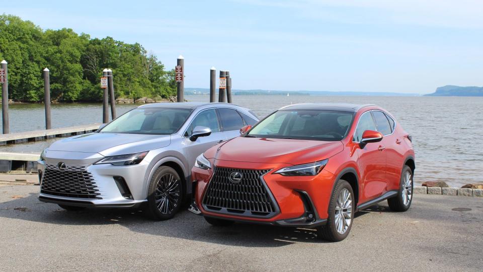 2025 lexus nx 350h vs 2024 lexus rx 450h