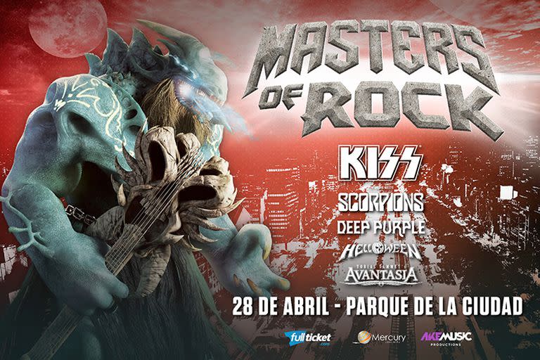 "Masters of Rock" llega a la Argentina el viernes 28 de abril