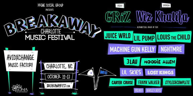 Two fests featuring Wiz Khalifa, GRiZ, Lil Pump, NGHTMRE, 3LAU, Lil Skies, and... Shaq!