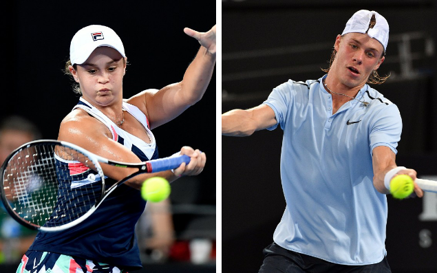 Ashleigh Barty (L) and Denis Shapovalov (R) are among the youngsters looking to go deep at the Australian Open - getty images