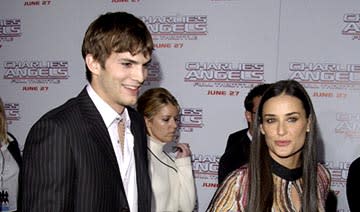 Ashton Kutcher and Demi Moore with Tallulah Belle at the LA premiere of Columbia's Charlie's Angels: Full Throttle