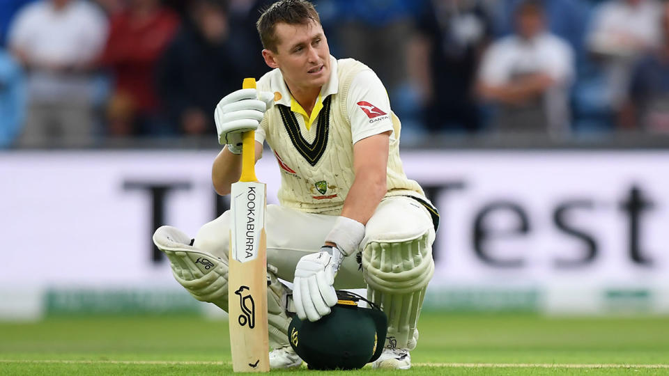 Marnus Labuschagne, pictured here looking gutted after his dismissal. (Photo by Alex Davidson/Getty Images)