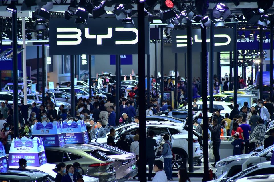 EV sales have been growing quickly, particularly in China. China’s BYD produces several of the top-selling models globally. <a href="https://www.gettyimages.com/detail/news-photo/people-visit-the-byd-booth-during-the-2023-shenyang-news-photo/1487511212" rel="nofollow noopener" target="_blank" data-ylk="slk:VCG/VCG via Getty Images;elm:context_link;itc:0;sec:content-canvas" class="link ">VCG/VCG via Getty Images</a>