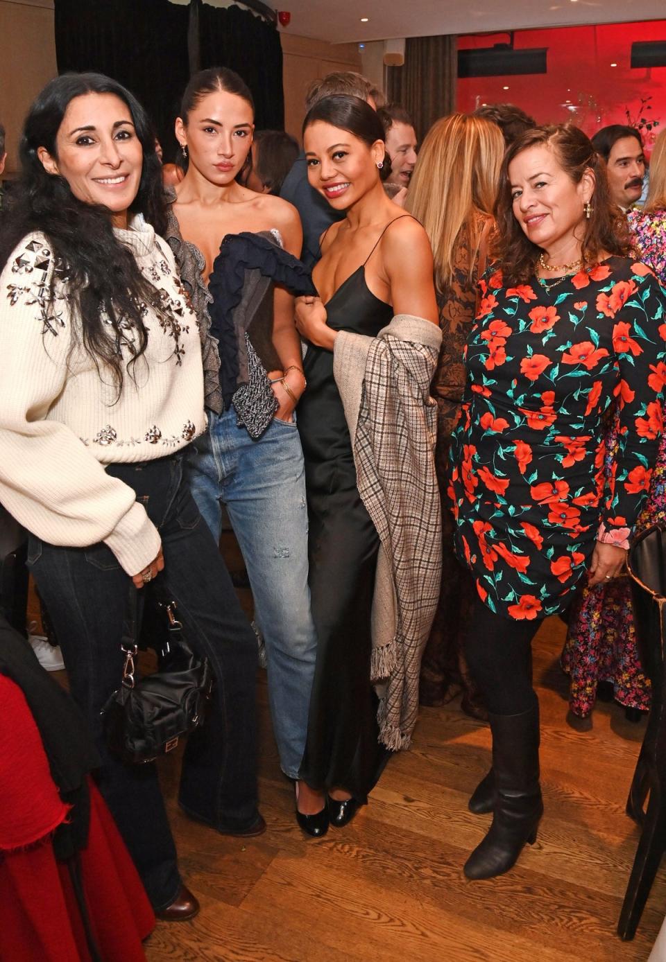 (L to R) Serena Rees, Cora Corre, Emma Weymouth, Marchioness of Bath, and Jade Jagger (Dave Benett)