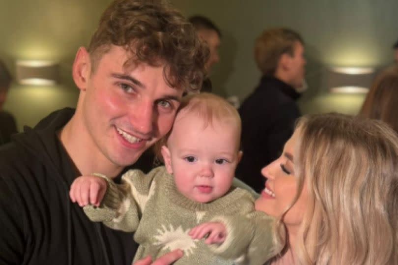 Coronation Street's Lucy Fallon with her boyfriend Ryan Ledson and their son