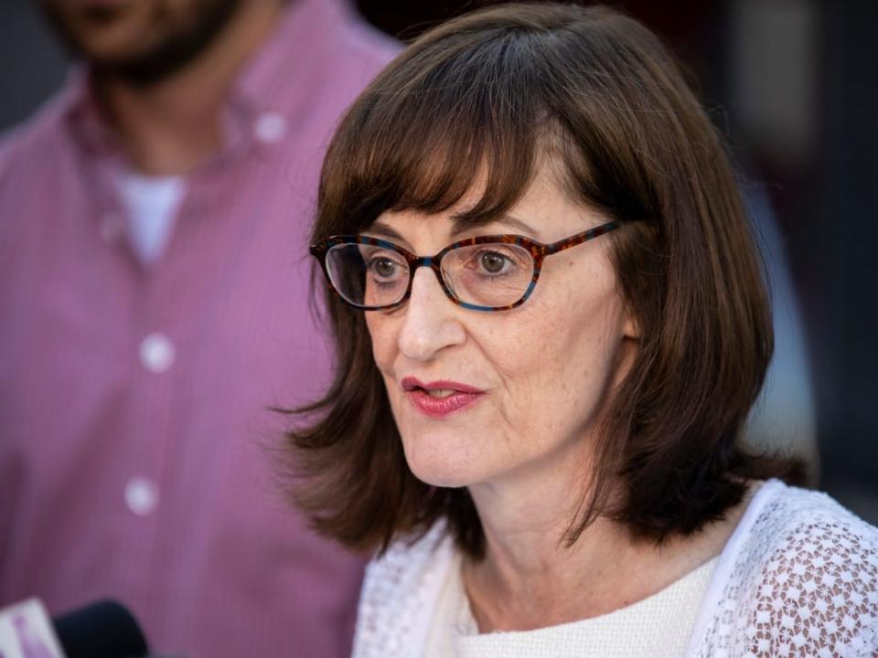 Vancouver Coastal Health Chief Medical Health Officer Dr. Patricia Daly speaks to media in Vancouver, British Columbia on Friday, Sept. 6, 2019.  (Ben Nelms/CBC - image credit)