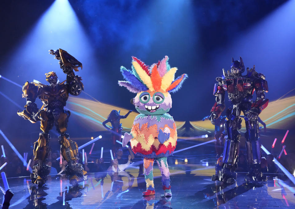 THE MASKED SINGER: Ugly Sweater in THE MASKED SINGER “Transformers Night” episode airing Wednesday, April 10 (8:00-9:02 PM ET/PT) on FOX. CR: Michael Becker / FOX. ©2024 FOX Media LLC.