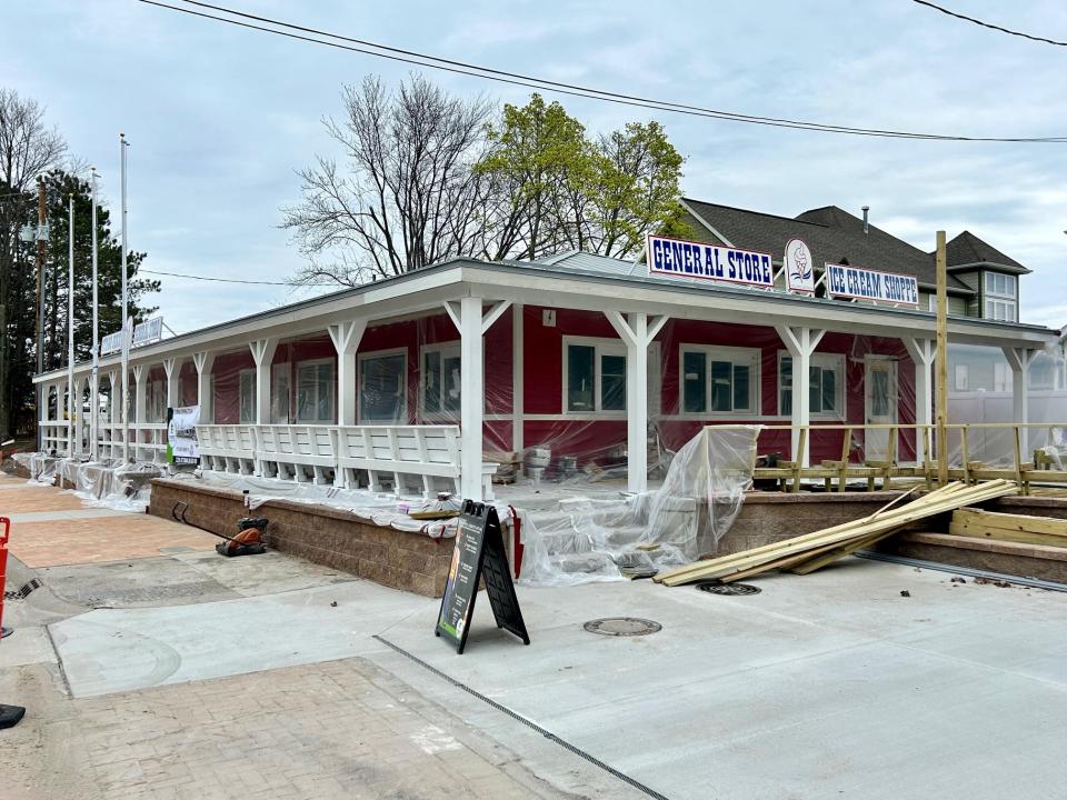 Construction on the Ottawa Beach General Store remains on schedule and all signs point to a Memorial Day Weekend grand opening.