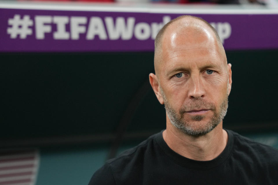 DOHA, QATAR - NOVEMBER 21: United States head coach Gregg Berhalter before at FIFA World Cup Qatar 2022 Group B match between Wales and USMNT at Ahmad Bin Ali Stadium on November 21, 2022 in Doha, Qatar. (Photo by Brad Smith/ISI Photos/Getty Images)