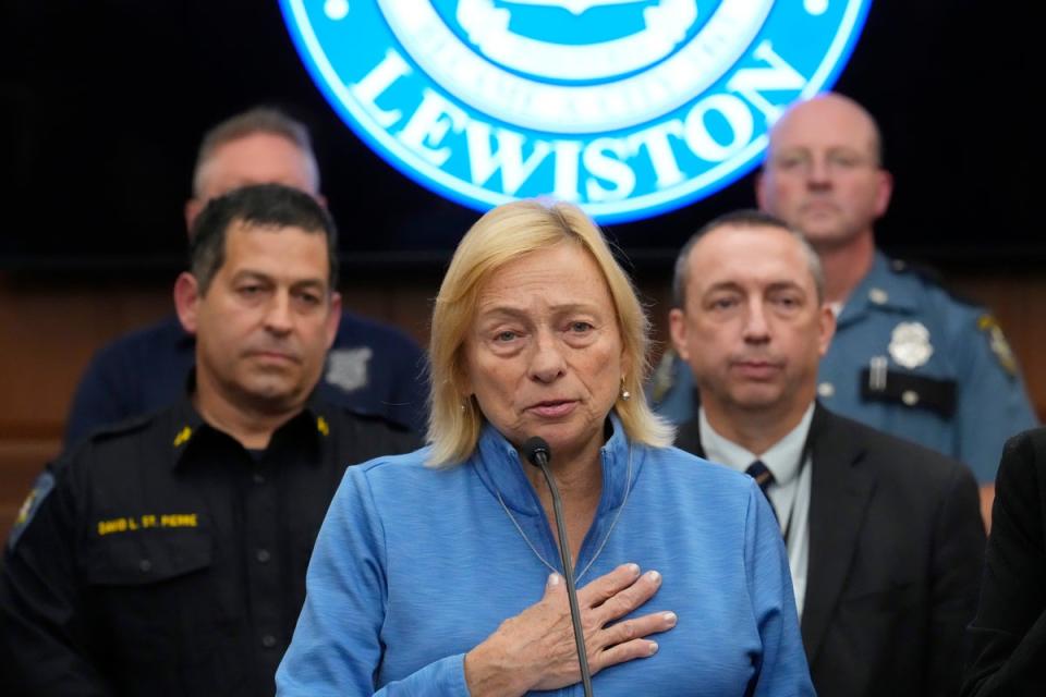 Governor Janet Mills speaks during a news conference in the aftermath of the shooting (AP)