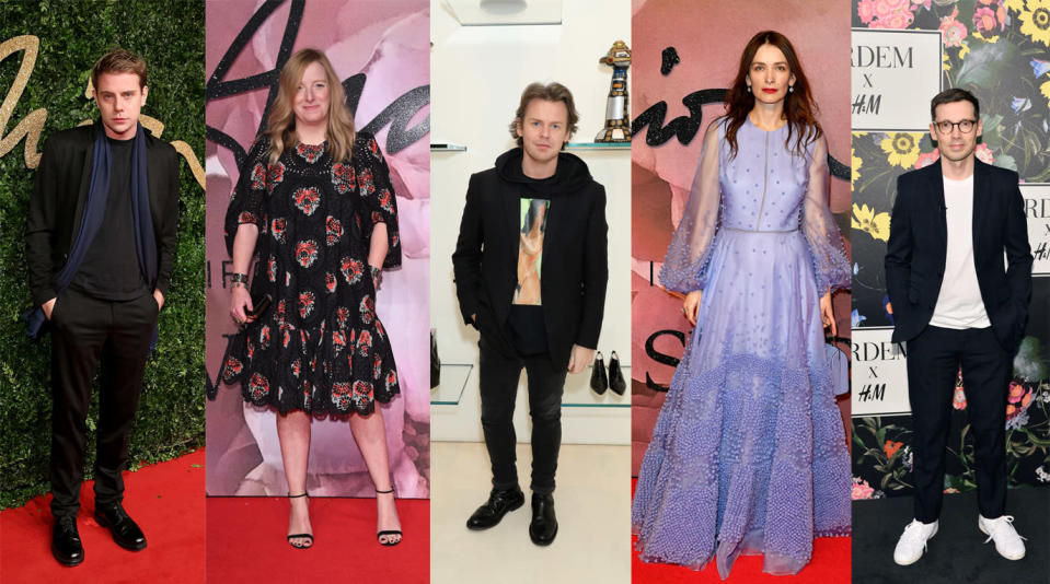 <p>British designers continue to impress in the womenswear market. Whether it’s Christopher Kane (and his Crocs), Erdem’s floral-heavy looks or Roksanda’s famous block colours, there’s something that will impress any woman. Not forgetting the exquisite work of Sarah Burton and Jonathan Anderson, of course.<br><i>From left to right: Jonathan Anderson for J.W. Anderson, Sarah Burton for Alexander McQueen, Christopher Kane, Roksanda Ilincic for Roksanda, Erdem Moralioglu for Erdem.</i><br><i>[Photo: Getty]</i> </p>