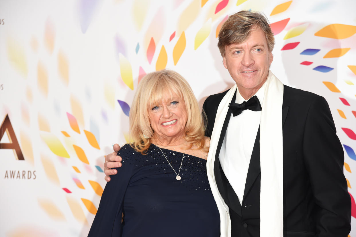 LONDON, ENGLAND - JANUARY 28:  Judy Finnigan and Richard Madeley pose in the winners room at the National Television Awards 2020 at The O2 Arena on January 28, 2020 in London, England. (Photo by David M. Benett/Dave Benett/Getty Images)