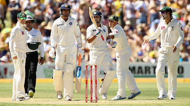 Kohli clashed with the Aussies a number of times in 2012. Image: Getty