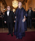 Italy's culture Minister Gennaro Sangiuliano arrives for the premiere of Modest Mussorgsky's Boris Godunov in Milan, Italy, Wednesday, Dec. 7, 2022. Italy’s most famous opera house, Teatro alla Scala, opened its new season Wednesday with the Russian opera “Boris Godunov,” against the backdrop of Ukrainian protests that the cultural event is a propaganda win for the Kremlin during Russia’s invasion of Ukraine. (AP Photo/Antonio Calanni)