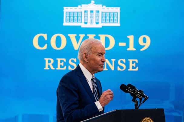 PHOTO: President Joe Biden delivers remarks on COVID-19 response and vaccinations at South Court Auditorium in the Eisenhower Executive Office Building in Washington, March 29, 2021. (The Washington Post via Getty Images, FILE)