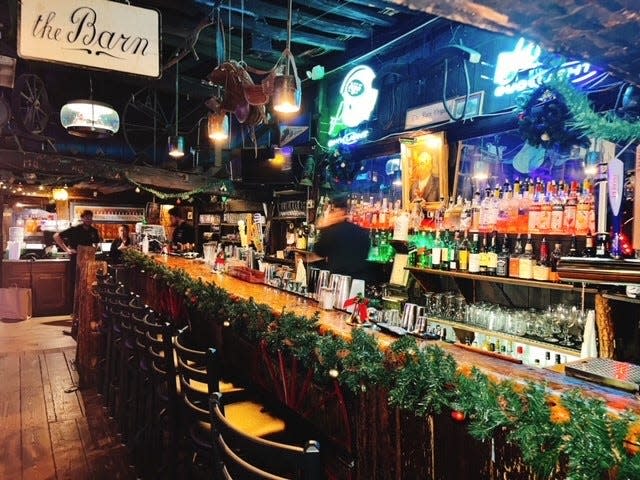 The Barn adds some garland to accentuate its already super cozy atmosphere.